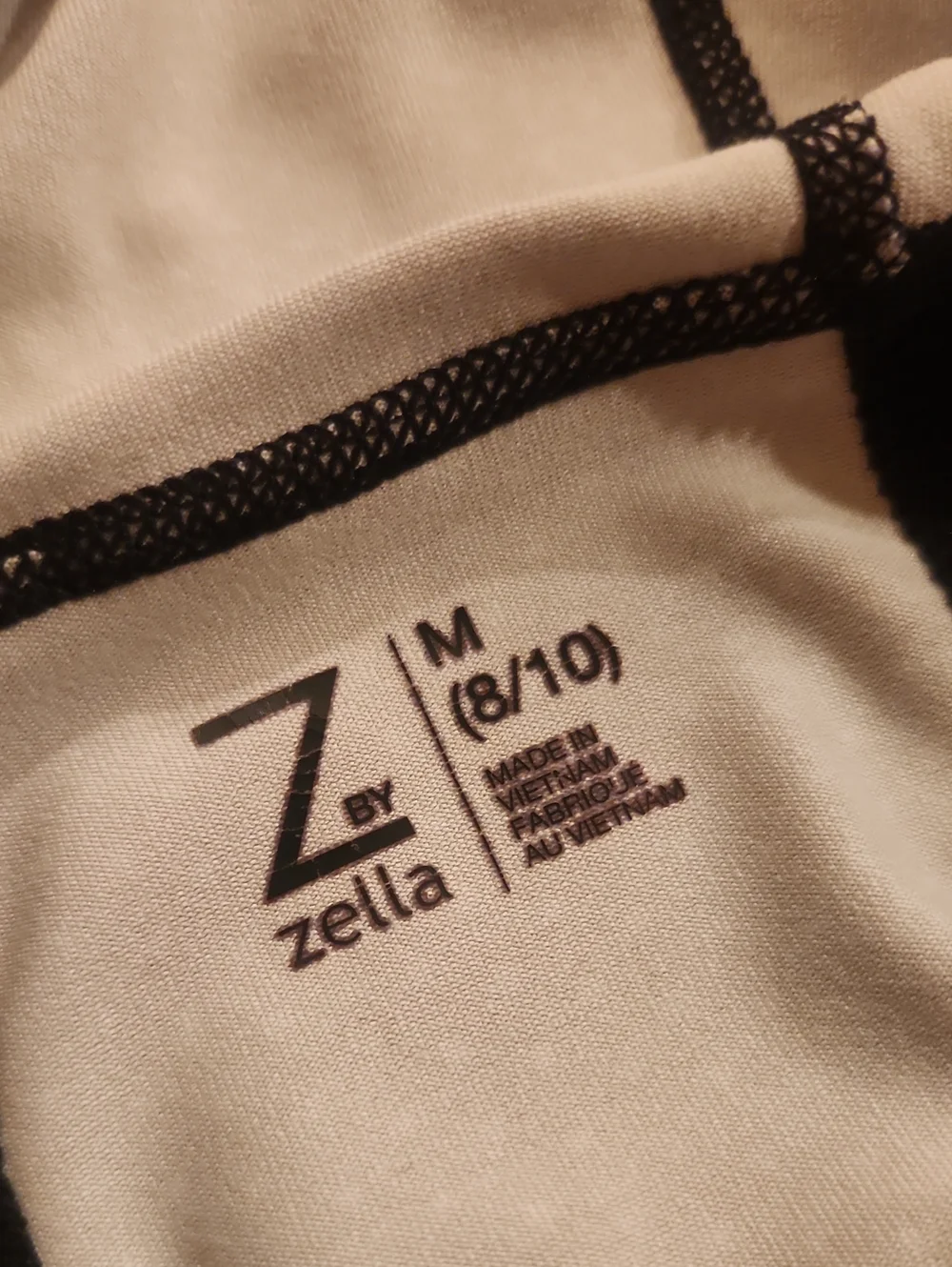 Z By Zella Black White Polka Dot Hooded Athletic Jacket Medium 8 10